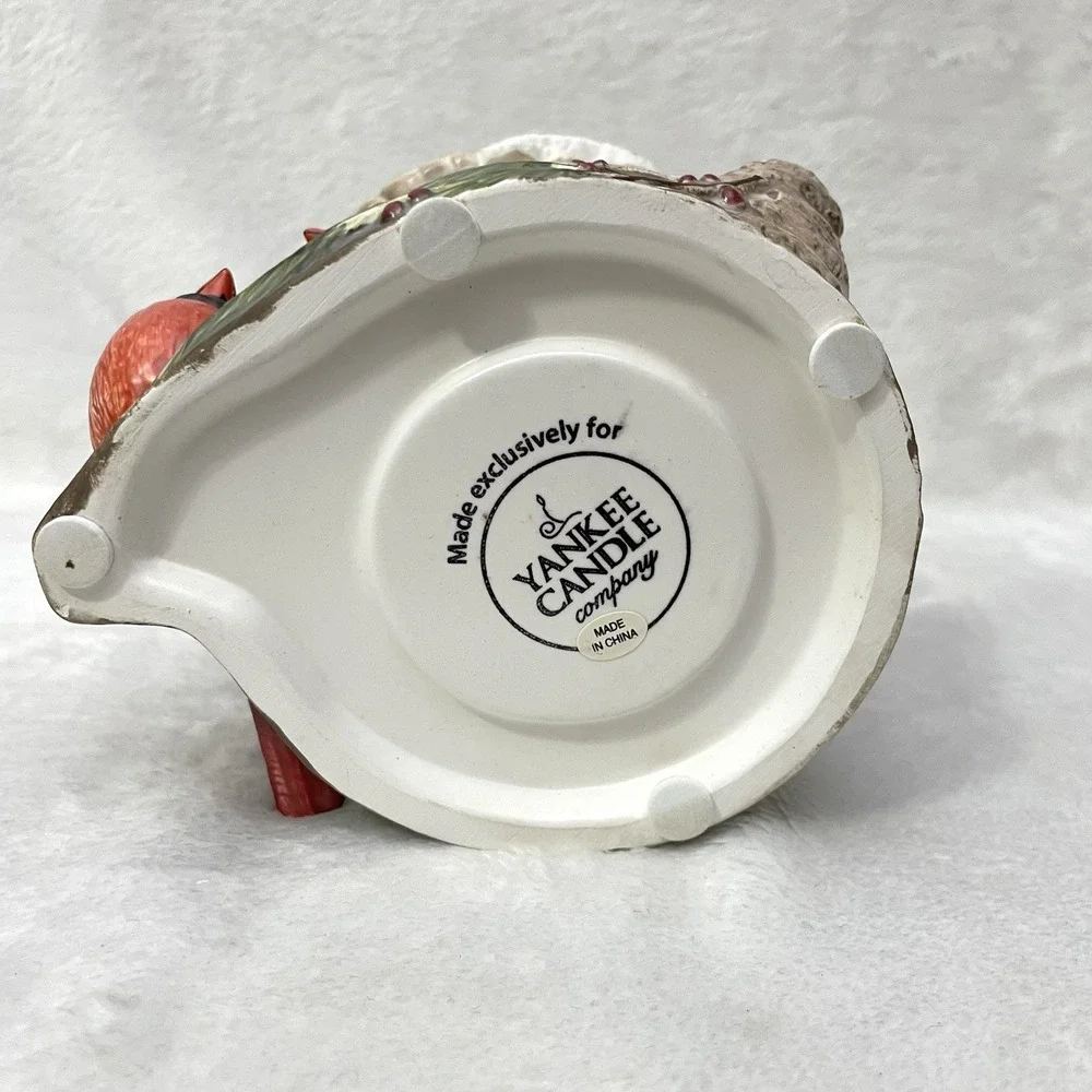 Yankee Tea Light Red‎ Cardinals Votive / Candle holder Winter Cardinals Vintage